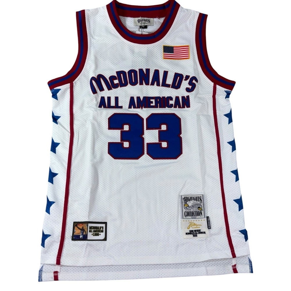 McDonald's All American Mesh Jersey Mens M White Headgear Classics Kobe Bryant